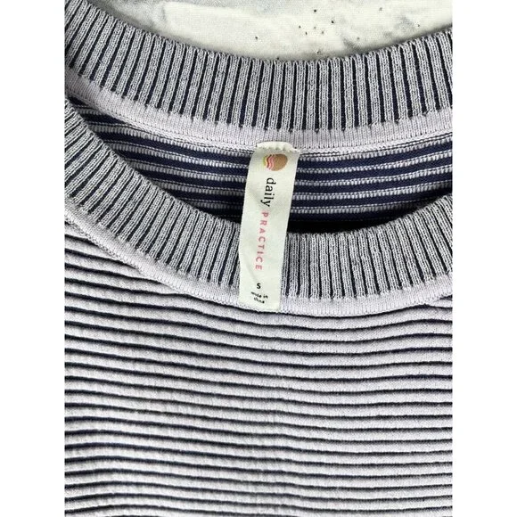 DAILY PRACTICE ANTHROPOLOGIE Women's Blue Ribbed Knit Tunic Dress Small - Picture 3 of 5